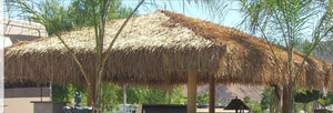 Mexican Palm Tiki Thatch Runner Roof Roll 30"x 17' - Palapa Umbrella Thatch Company Online