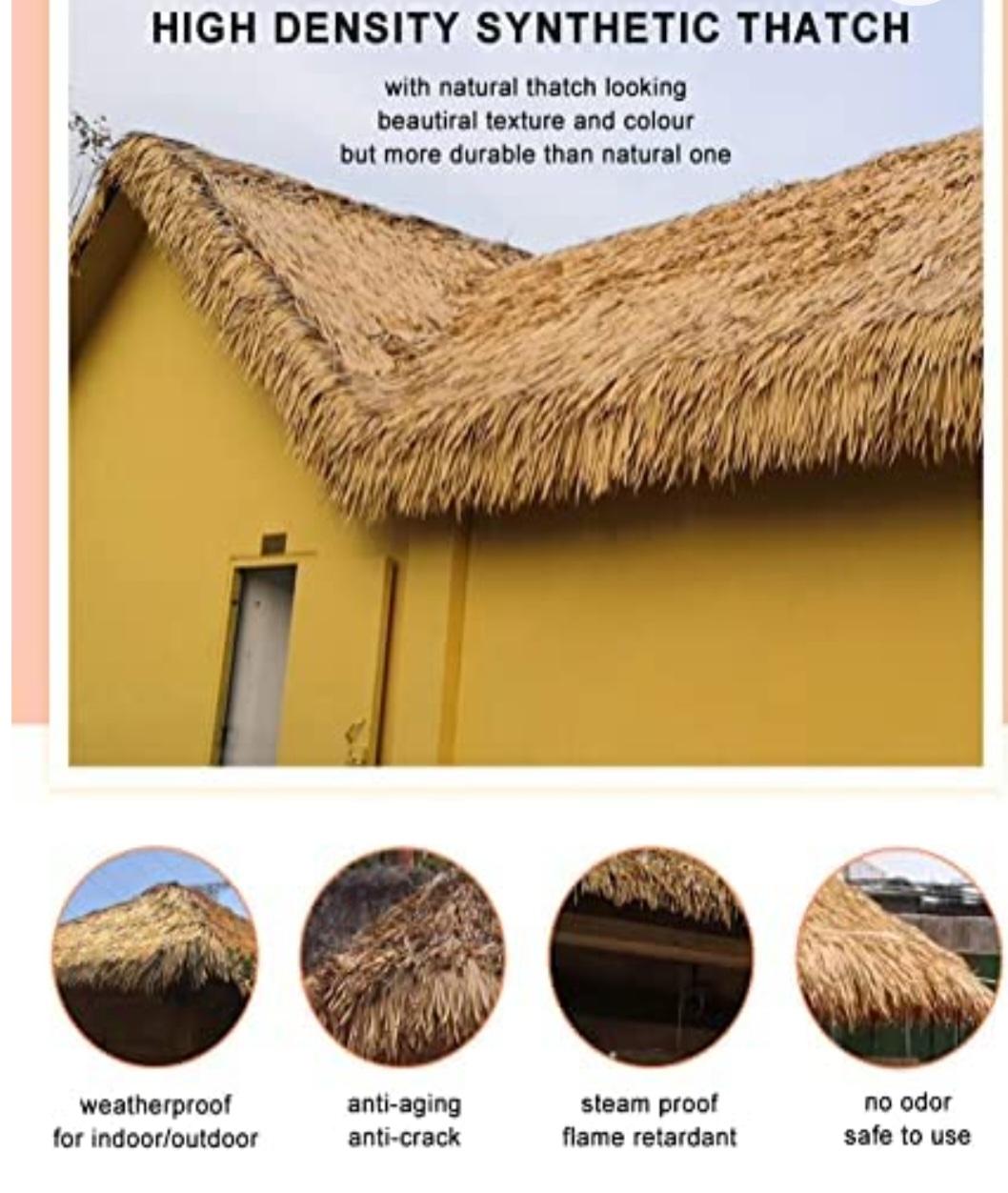 Palm Thatch Simulation Roll Artificial Thatch Tile Fake Straw