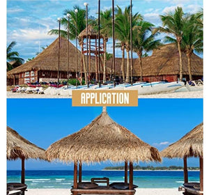 D7 Artificial Synthetic Palm Tiki Thatch Roll 24"x 25'