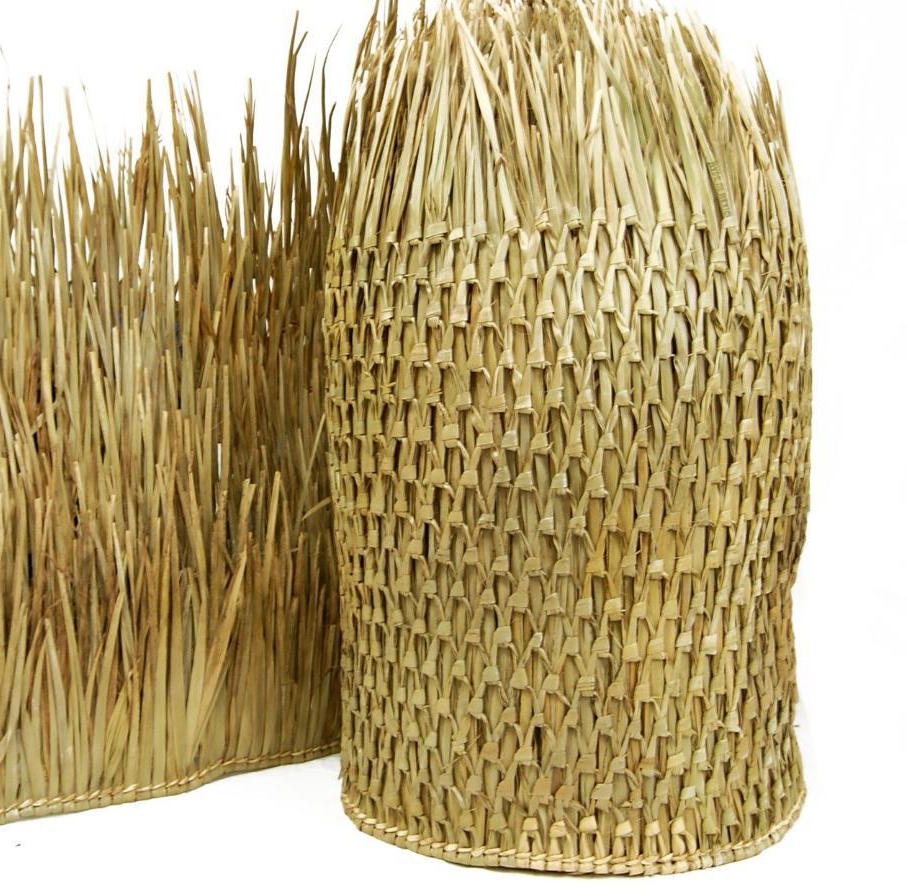  Pealihuy Mexican Straw Roof Palm Thatch Rolls Duck Blind Grass  Tiki Hut Grass Roof Umbrella Cover Mini Bar Roof and Patio Sunshade,3 PCS :  Patio, Lawn & Garden
