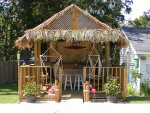 Mexican Palm Tiki Thatch Runner Roof Roll 33"x 10' - Palapa Umbrella Thatch Company Online