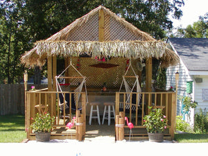 Mexican Palm Tiki Thatch Runner Roof Roll 36"x 5' - Palapa Umbrella Thatch Company Online