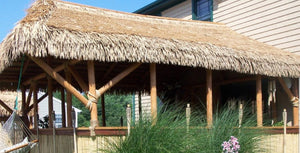 Mexican Tiki Palm Thatch Ridge Cap Roll 30"x 3' - Palapa Umbrella Thatch Company Online