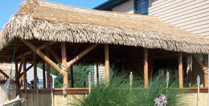 Mexican Tiki Palm Thatch Ridge Cap Roll 30"x 30' - Palapa Umbrella Thatch Company Online